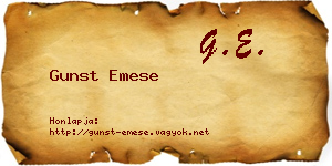 Gunst Emese névjegykártya